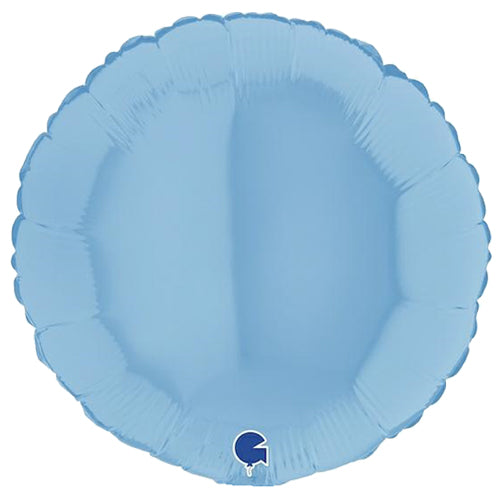 Matte Baby Blue Round Foil Balloon - 18 Inch