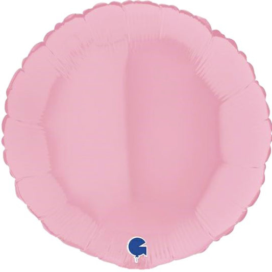 Matte Baby Pink Round Foil Balloon - 18 Inch