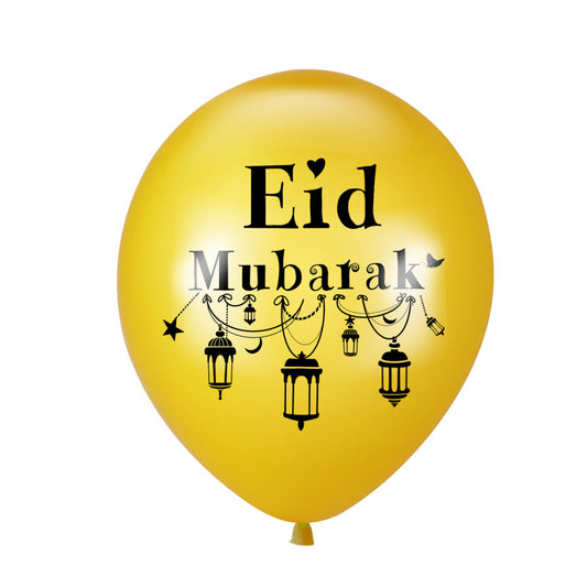 Eid Mubarak Latex Balloon in Gold
