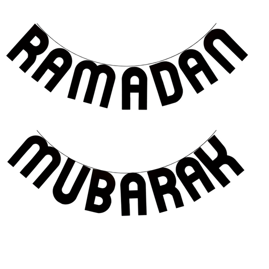 Ramadan Mubarak Banner in Black