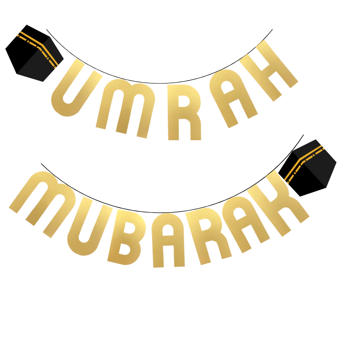 Umrah Mubarak Bunting Banner Kaaba