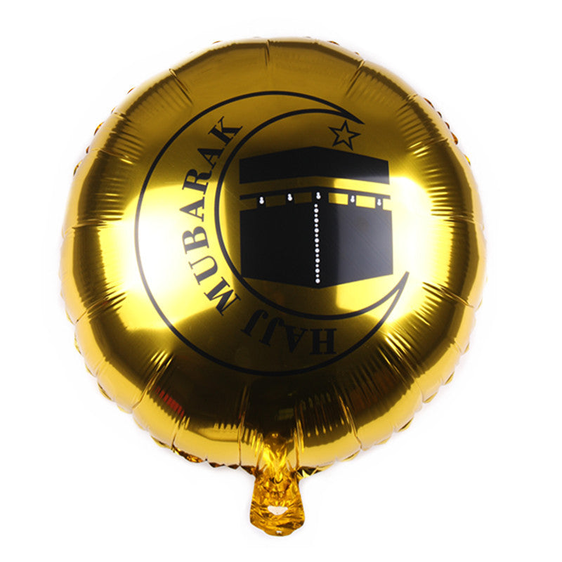 Foil Hajj Balloon in Gold